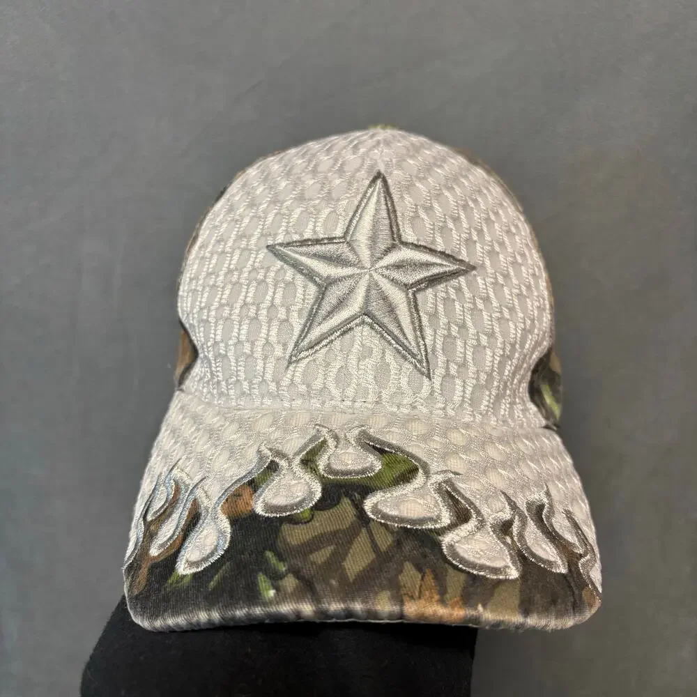 Texas Star Camo Flame Star Hat Ocean Brand Adjustable Strapback Rockabilly